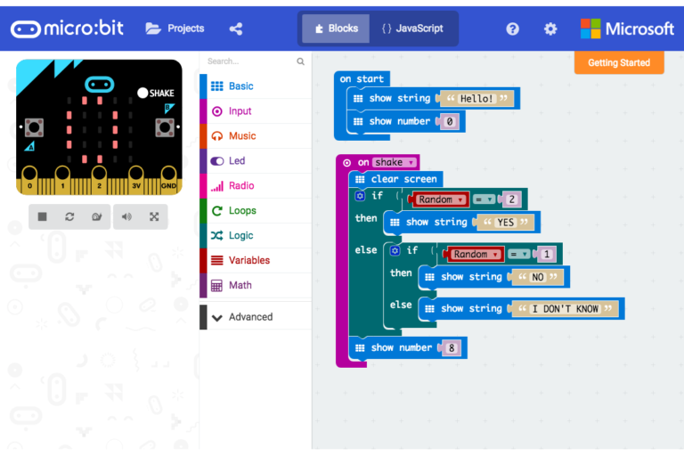 MicroBit programma